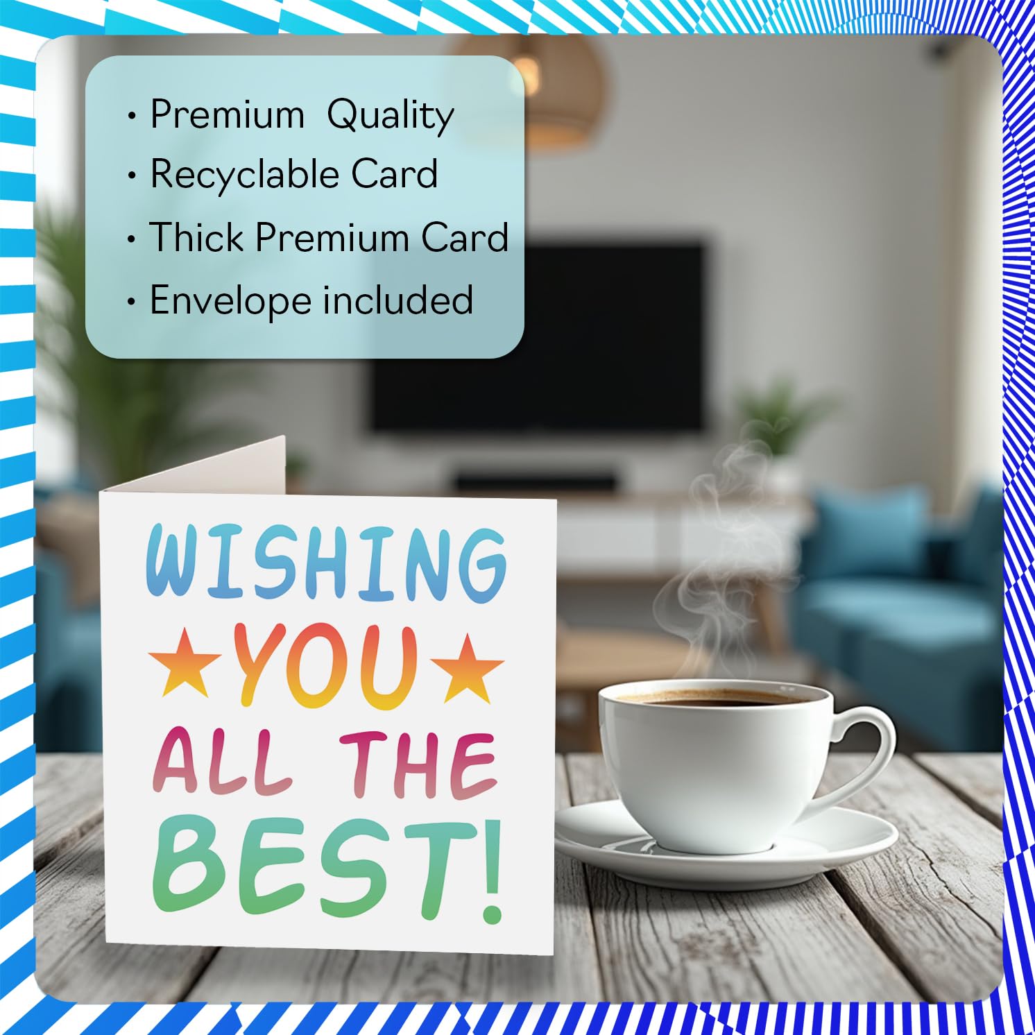 Stuff4 Wishing You All The Best Leaving Card for Colleagues | 145mm x 145mm | Blank Inside 3