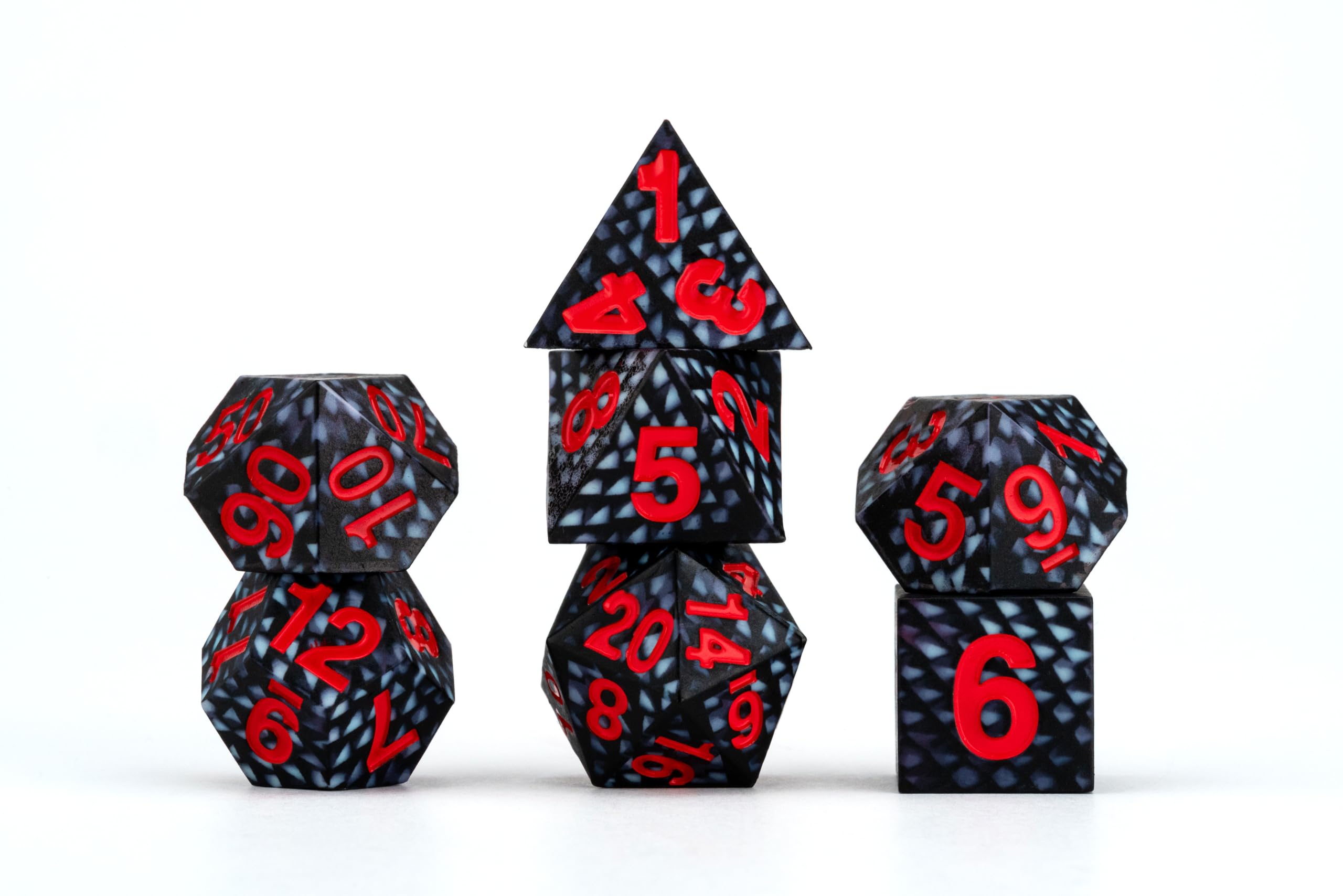 Metallic Dice Games Dragon Storm Silicone Dice Set - 16mm, 7 Pieces | Unisex Adult 7