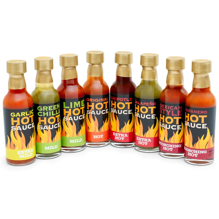Hot Sauce Gift Set - Chilli Sauce Selection 8 Pack Including Sriracha, Taba