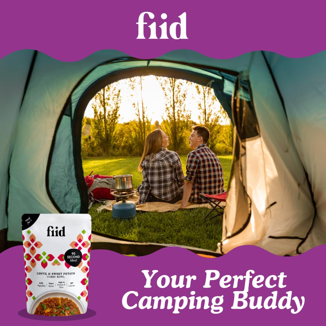 Fiid 100% Natural Vegan Microwave Ready Meals 3-Flavour Multipack 12