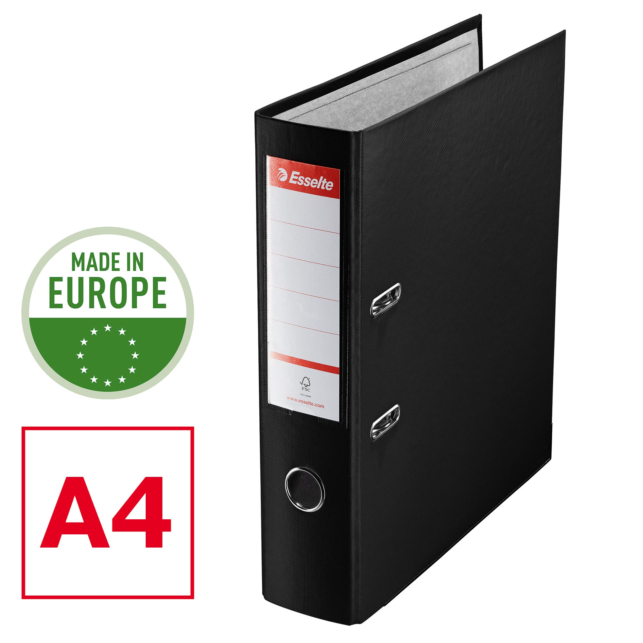 Esselte A4 Lever Arch File, 3-Pack, 550 Sheets Capacity, Durable PP Plastic 5