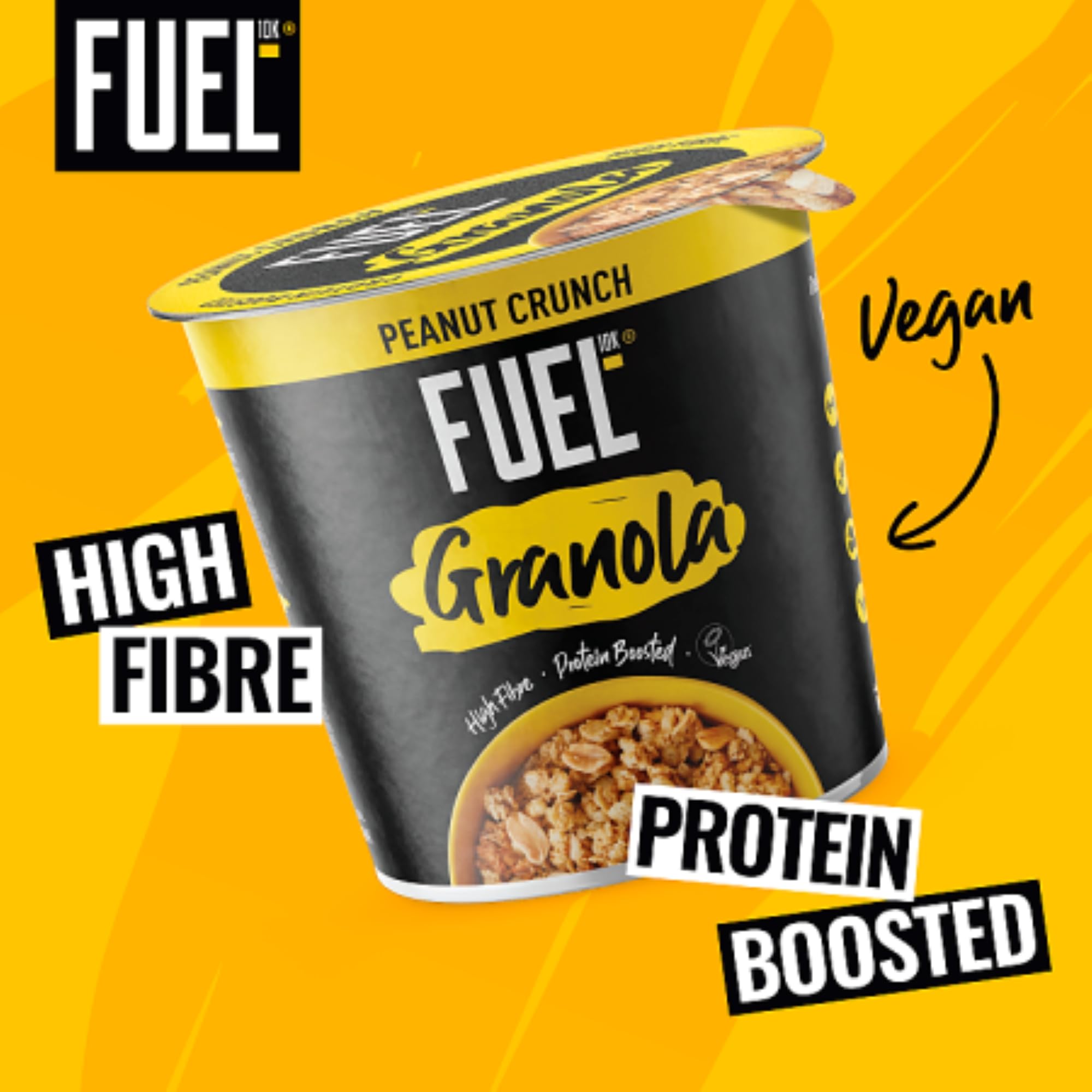 FUEL10K Erdnuss-Crunch-Protein-Granola-Müslibecher, 70 g (8er-Packung) 5