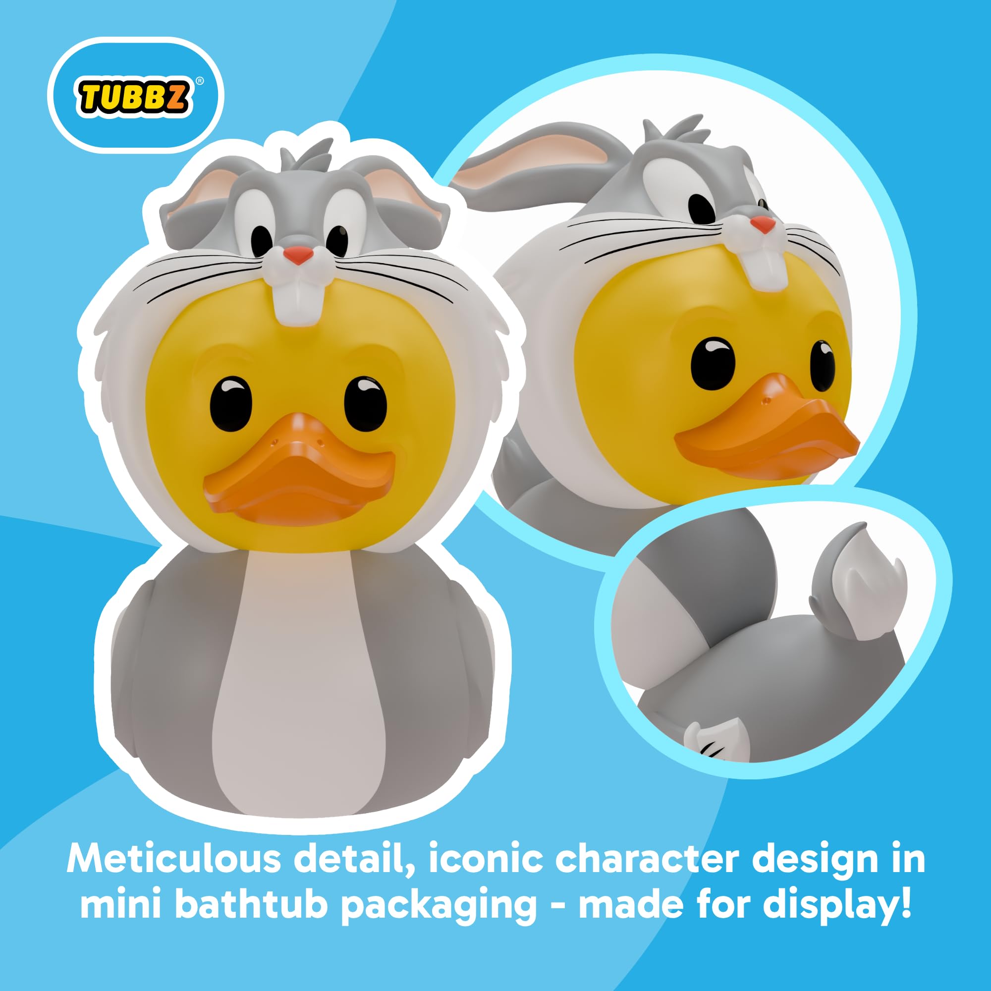 TUBBZ Looney Tunes Bugs Bunny Cosplaying Rubber Duck Mini Figure | 5 cm | Polyvinyl Chloride 2