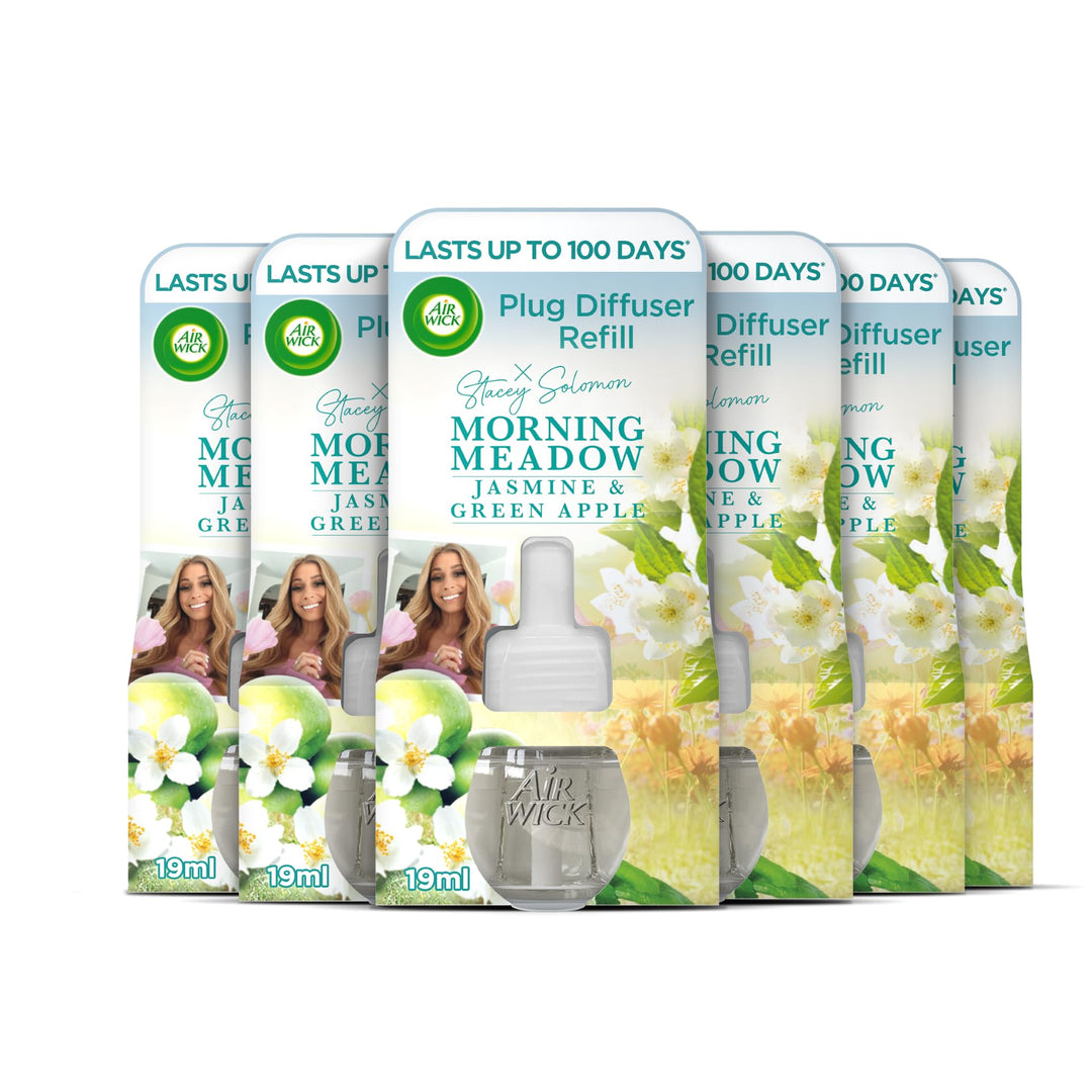 Air Wick - Morning Meadow Plug-in Diffuser Refill, 6-Pack (19ml Each)
