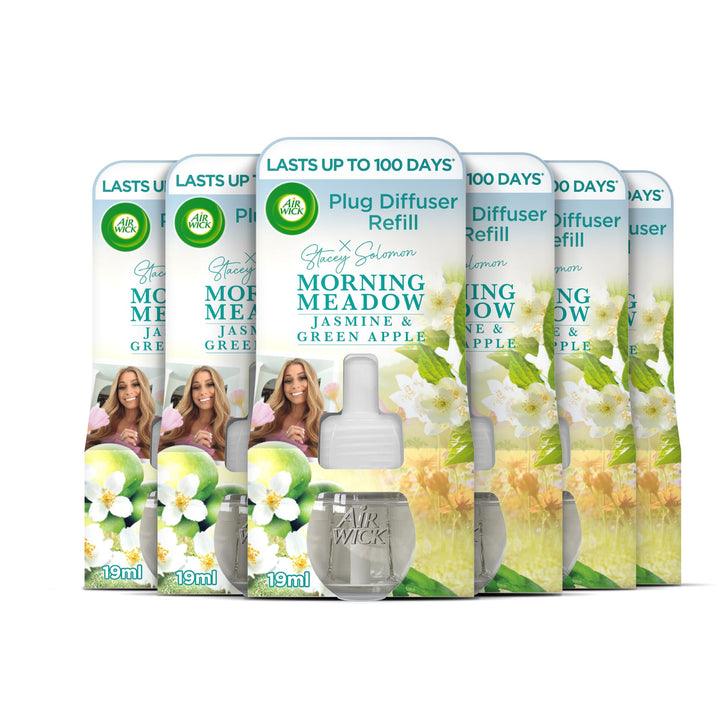 Air Wick - Morning Meadow Plug-in Diffuser Refill, 6-Pack (19ml Each)