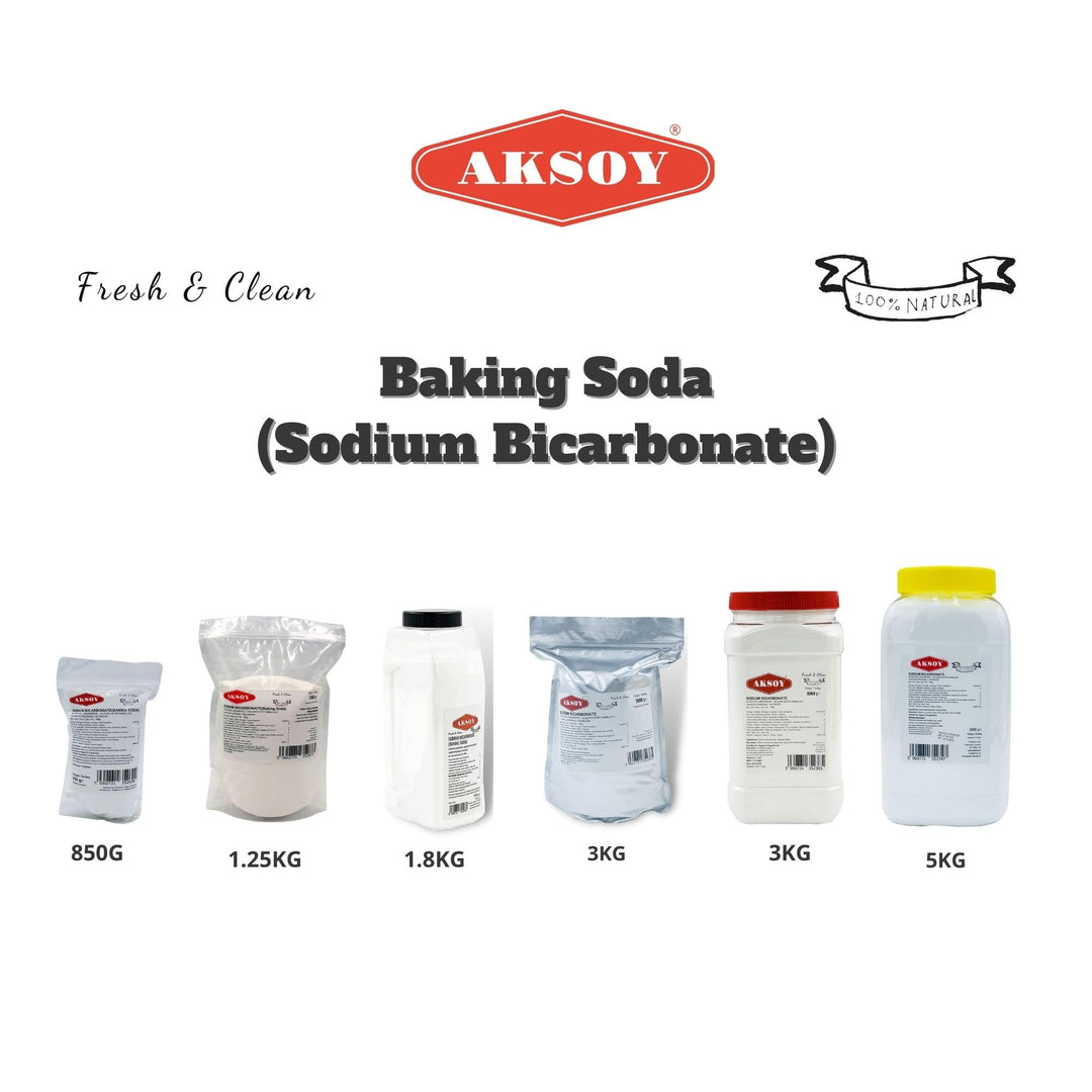 Aksoy Pure Baking Soda 1250g - Sodium Bicarbonate Powder for Baking & Cleaning