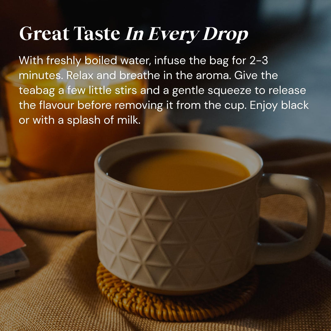Twinings English Breakfast Black Tea Golden, Well Rounded & Full Bodied, 40 Biodegradable Tea Bags