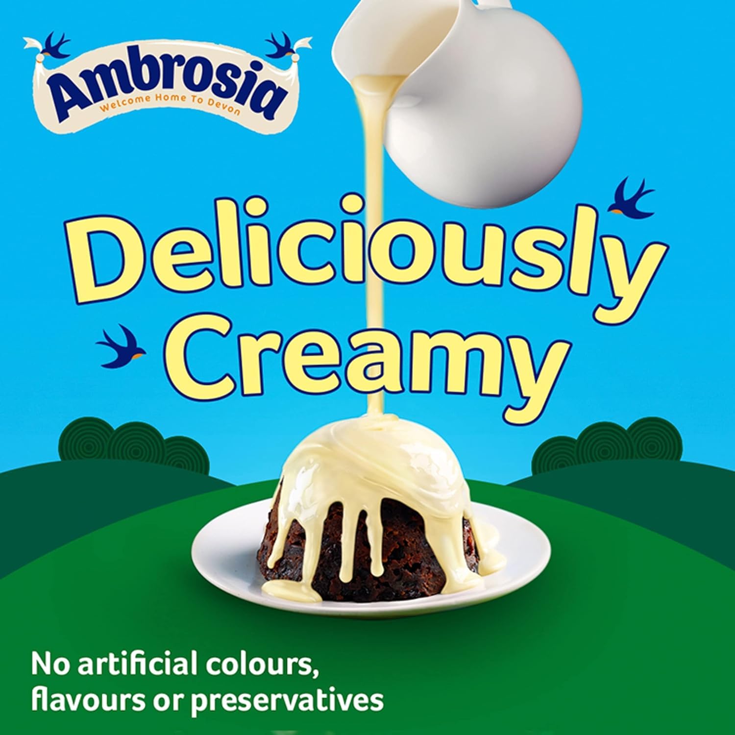 Ambrosia Light Devon Custard 500g - 30% Less Fat & Sugar, Ready-to-Eat Creamy Dessert 3