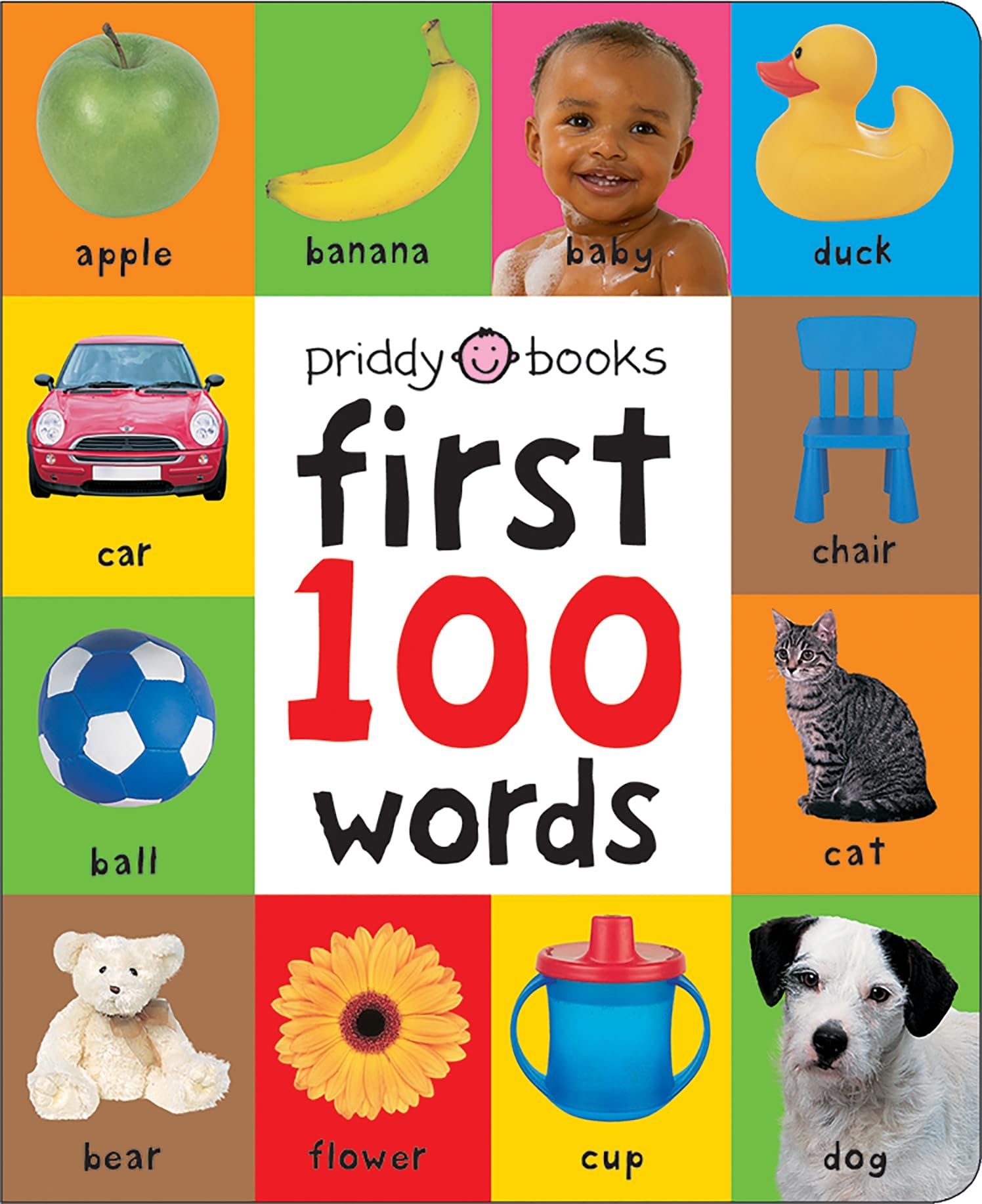 Priddy Books US First 100 Words (UK Edition) Soft to Touch Board Book | English Language