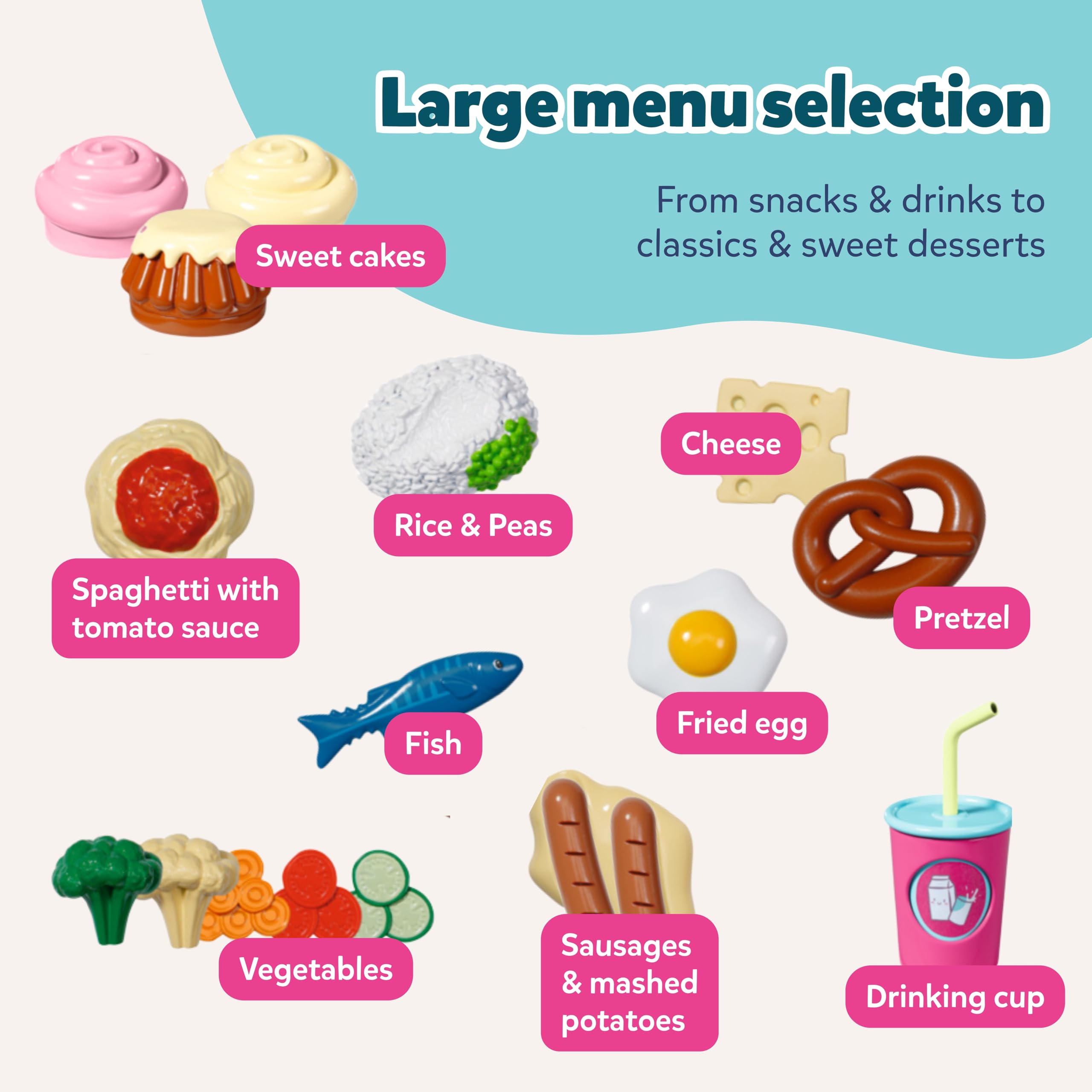 BABY born Feeding Table with Light & Sound Function - Interactive Playset for 43 cm Dolls