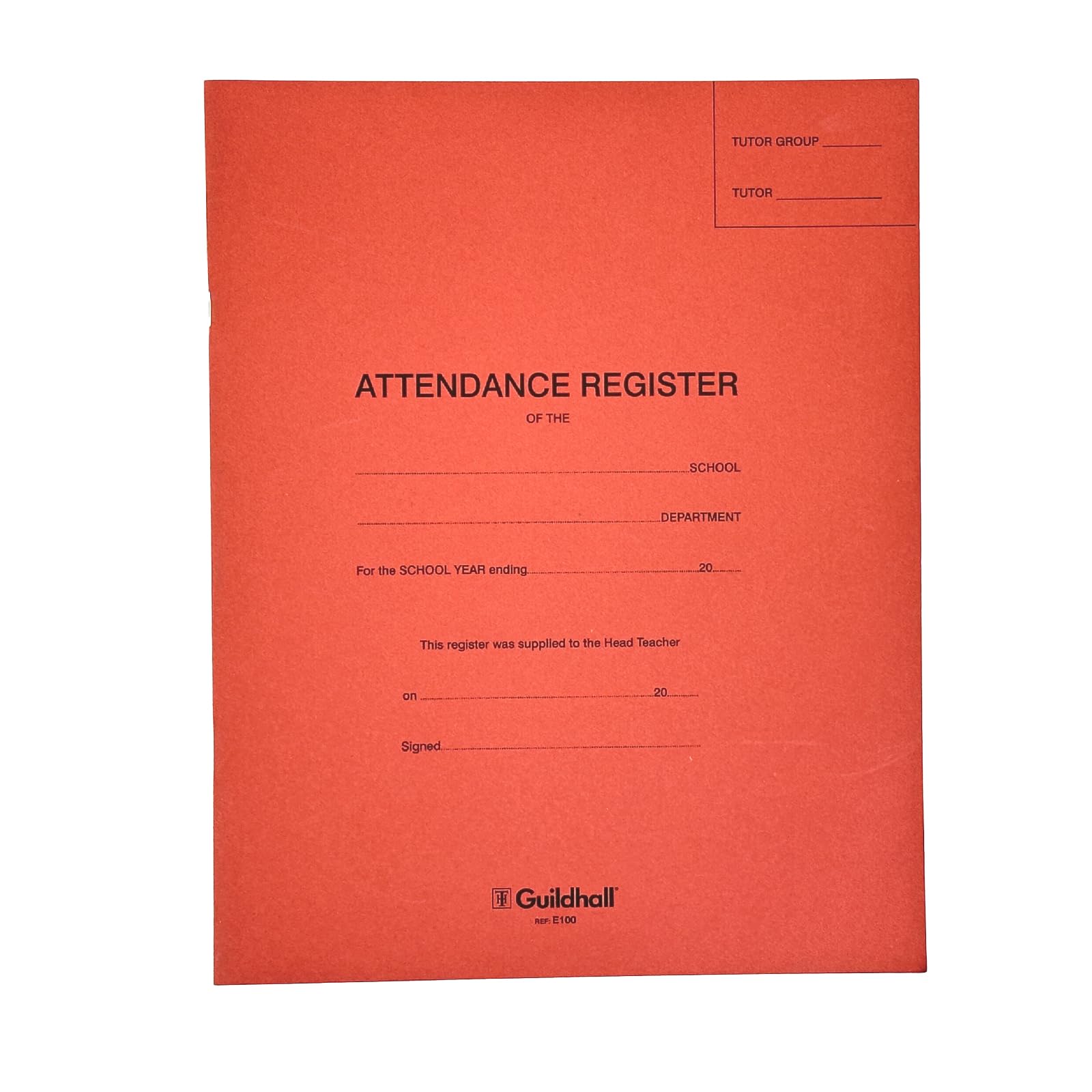 Exacompta Guildhall Attendance Register E100Z | 24 Pages | Red Manilla Cover | 326x205 mm