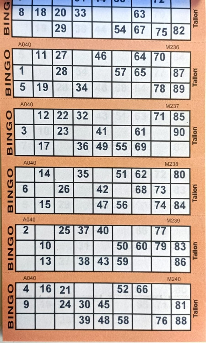1ABOVE Bingo Tickets Stationery Multi Fun Books Pages Jumbo