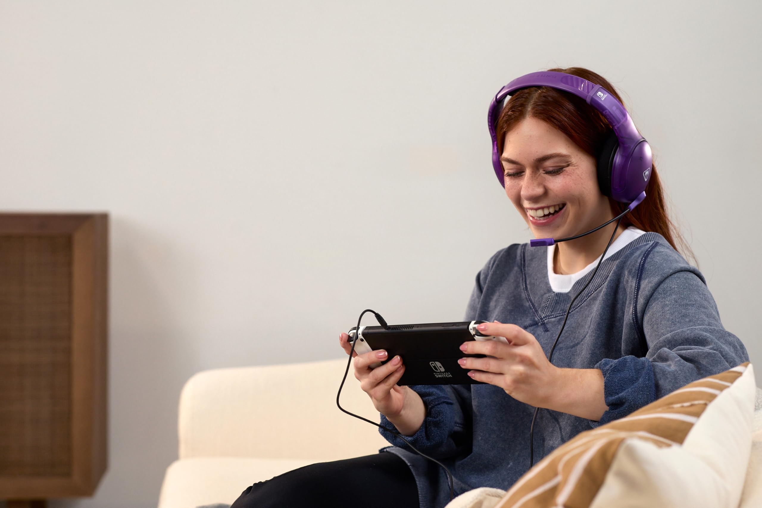 Turtle Beach Airlite Fit Wired Gaming Headset - Ghost Purple | 40mm Speakers | Flip-to-Mute Mic 8