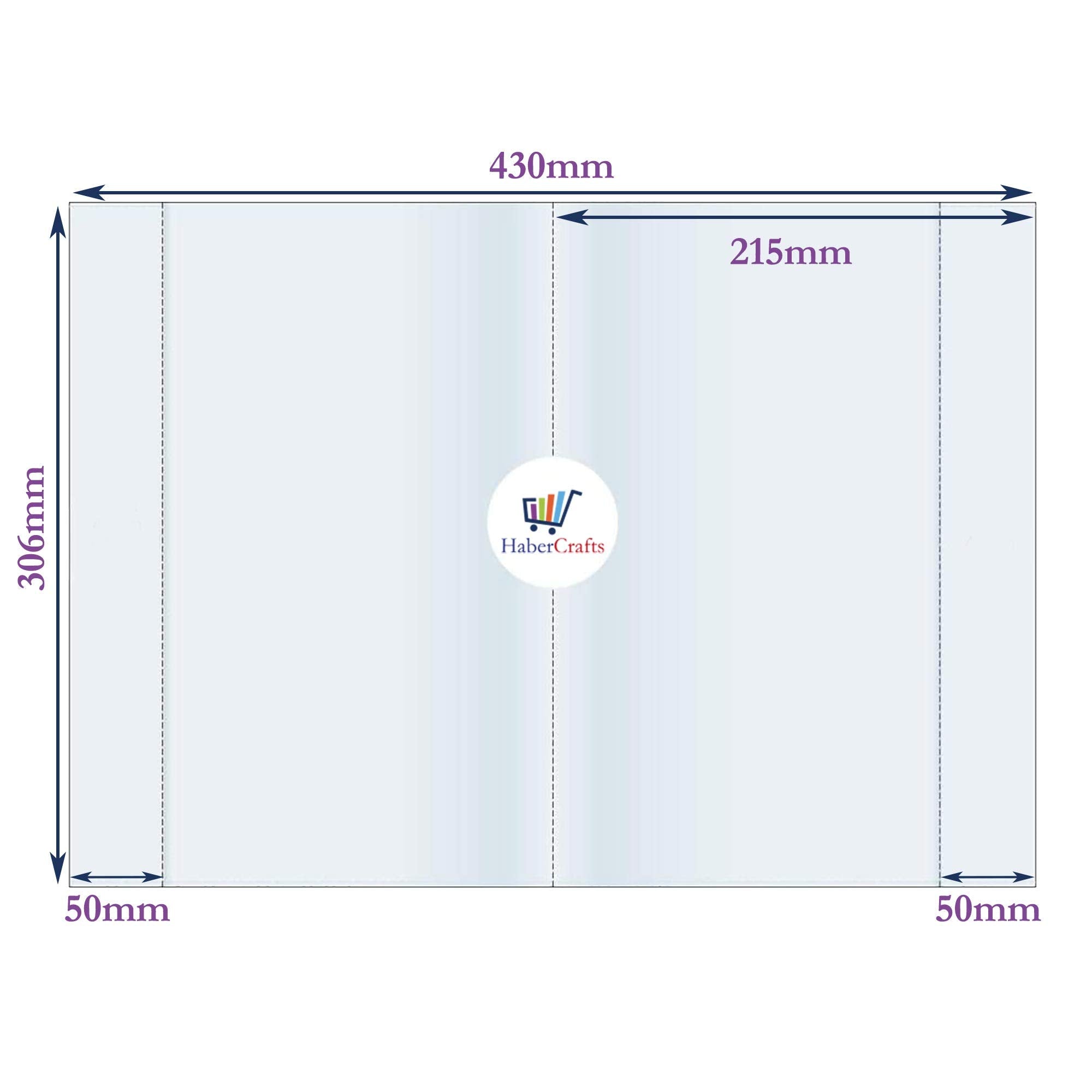 Habercrafts A4 Plastic Exercise Book Covers - Clear, 150 Micron Thickness | Pack of 3