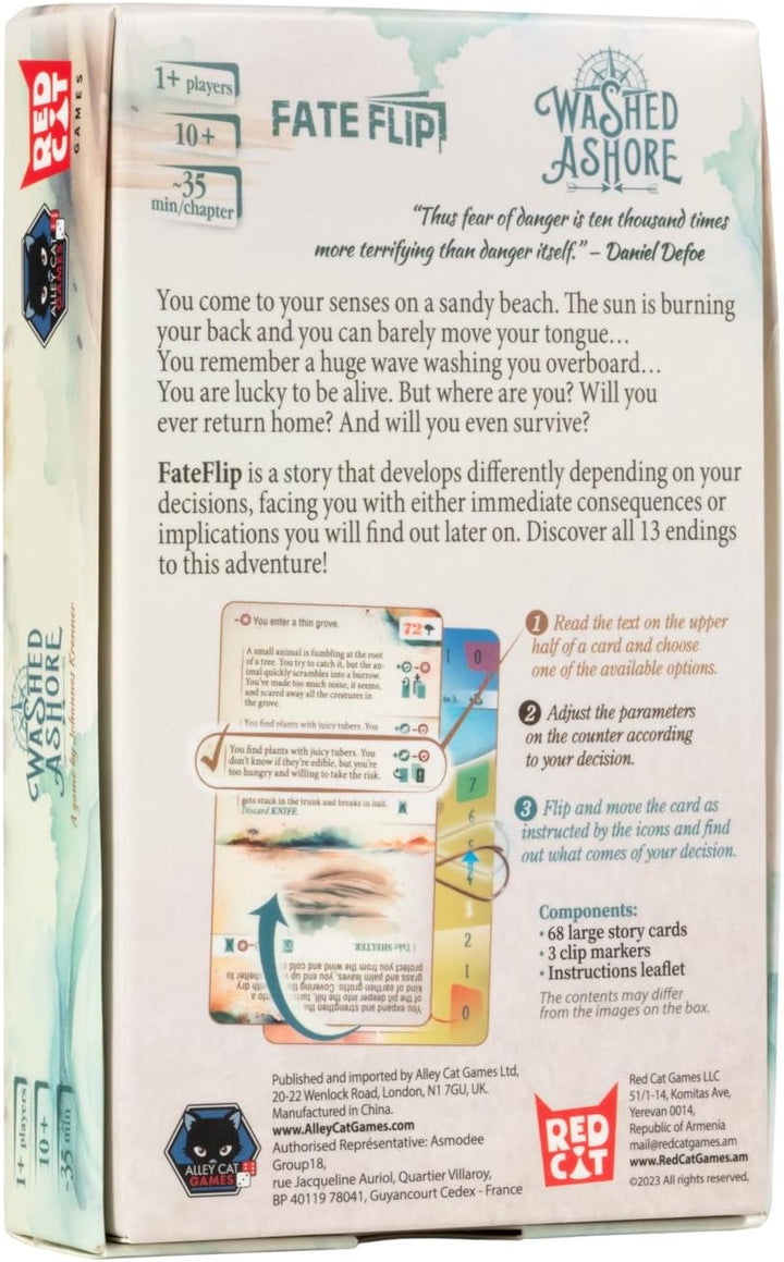 Alley Cat Games Washed Ashore Card Based Choose Your Own Adventure Game
