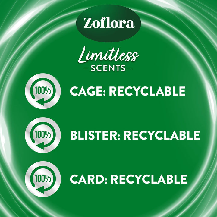 Zoflora - Freesia & Jasmine Fragrance Burst Toilet Rim Blocks, 2 x 131g