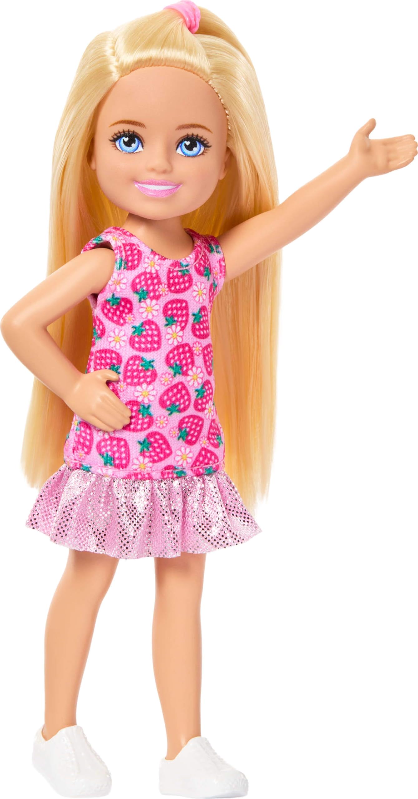 Chelsea Doll - Pink Strawberry-Themed Dress & Blonde Hair - Barbie Toy for Kids 3+ 5