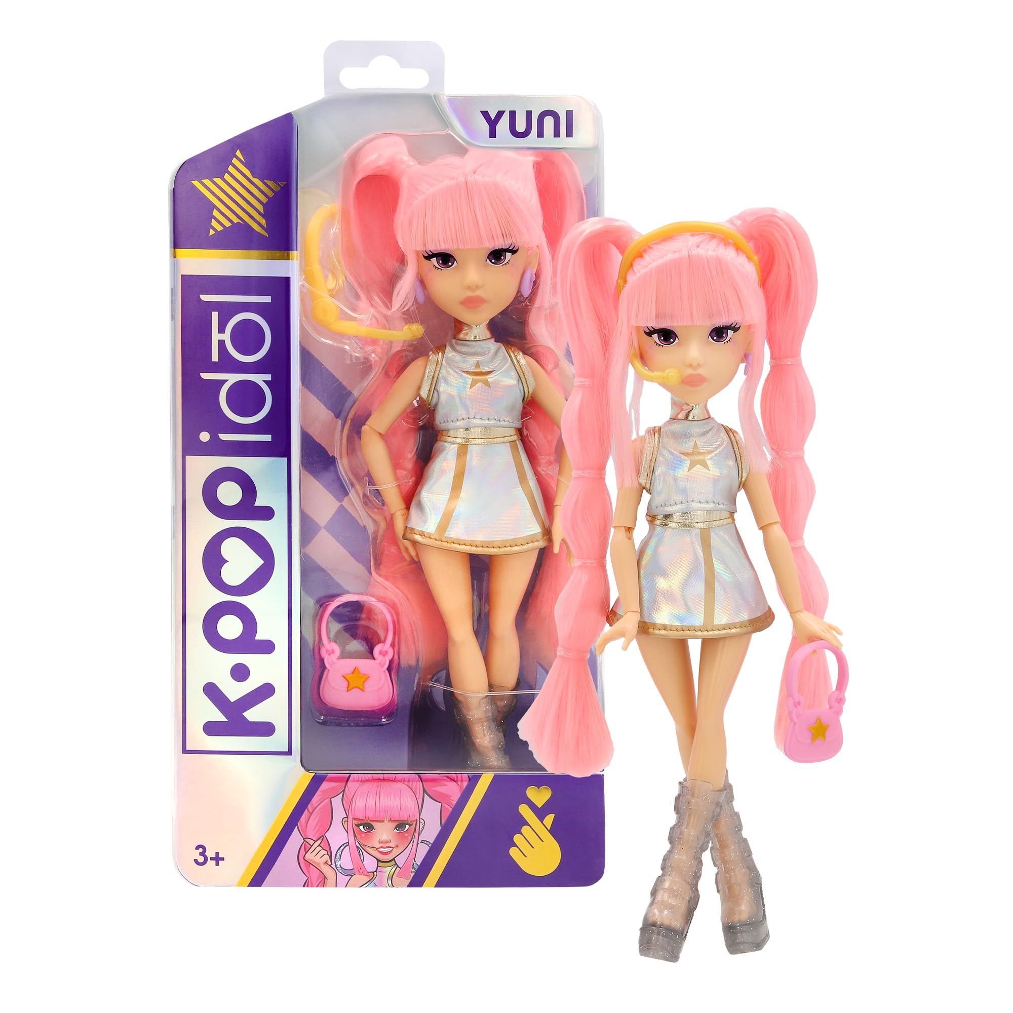 Basic Fun K-Pop Fashion Doll Yuni - Pop Star Idol with 3 Accessories | Ages 4+ 1