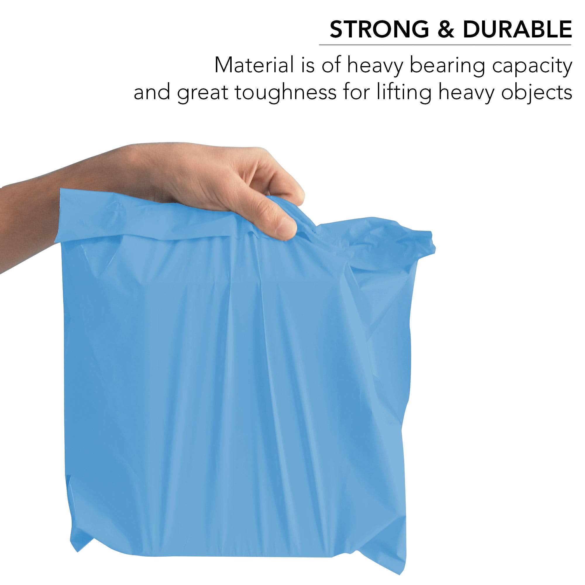 iSOUL 100 Pack Large Grey Plastic Mailing Postal Bags - 12 x 16 inch, Water Resistant 3
