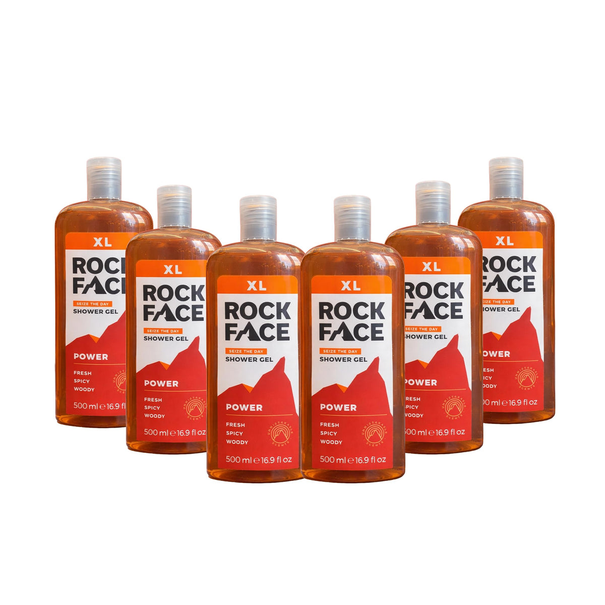 Rockface Power All In One Shower Gel for Men - 6 x 500 ml