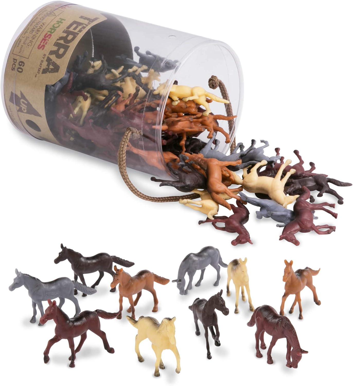 Terra by Battat Horses - 60 Piece Miniature Horse Toy Set for Kids 3+ 1
