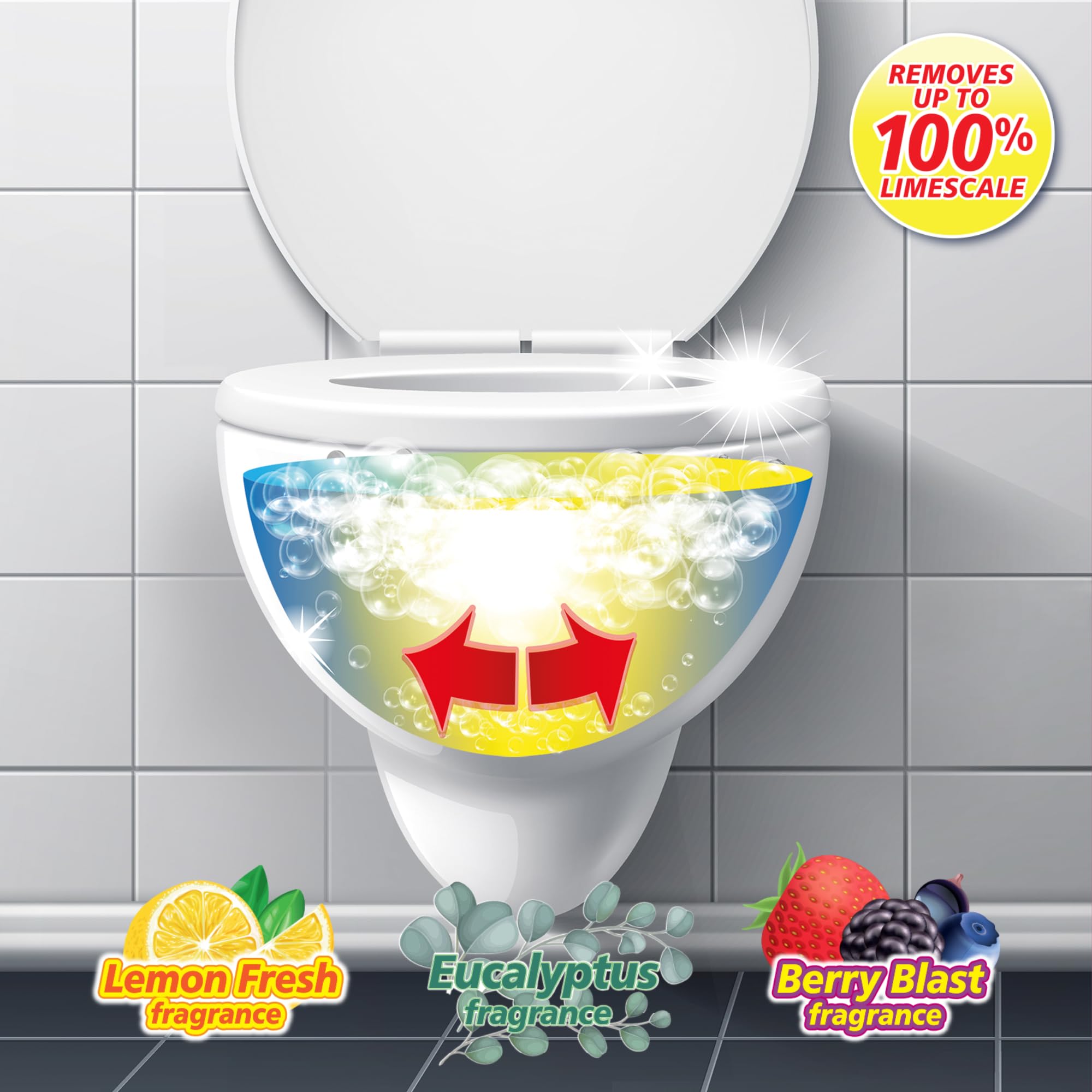 Elbow Grease Toilet Cleaner Tabs - Berry Blast | Removes 100% Limescale | 5 Count 5