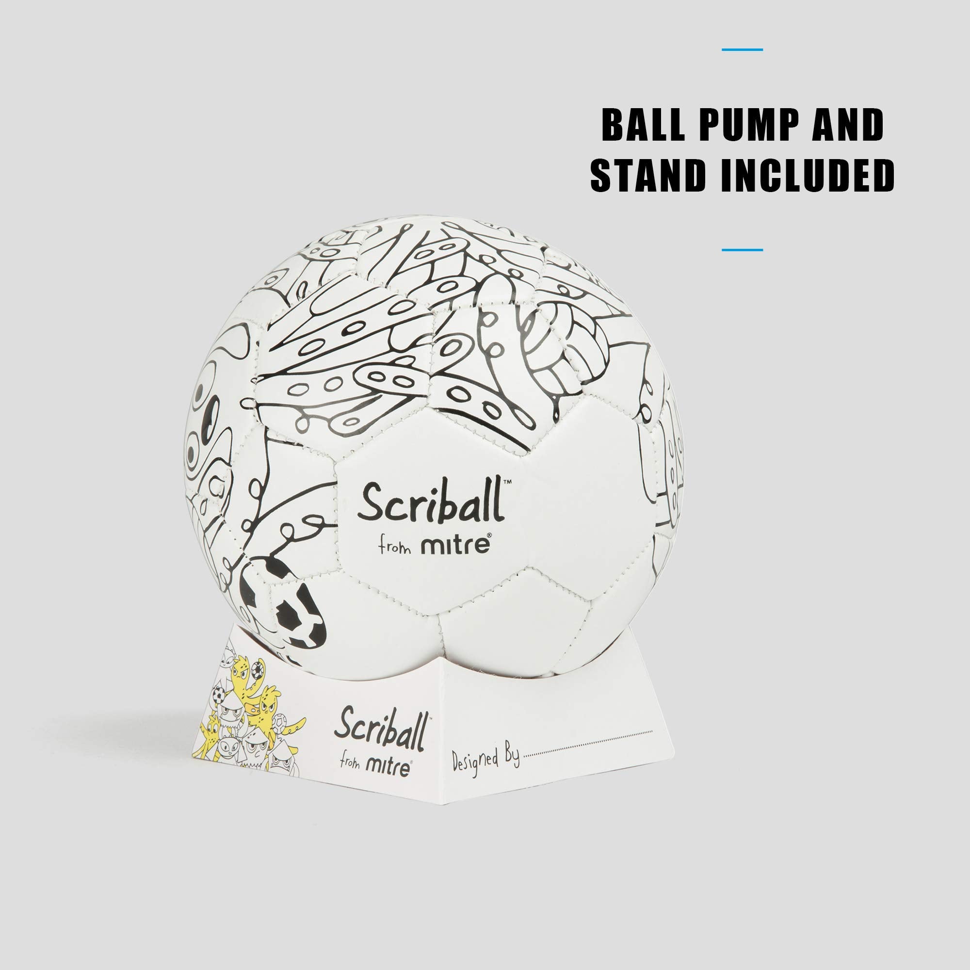 Mitre Scriball Ooodles Customizable Mini Football - Yellow/Multi, One Size 8