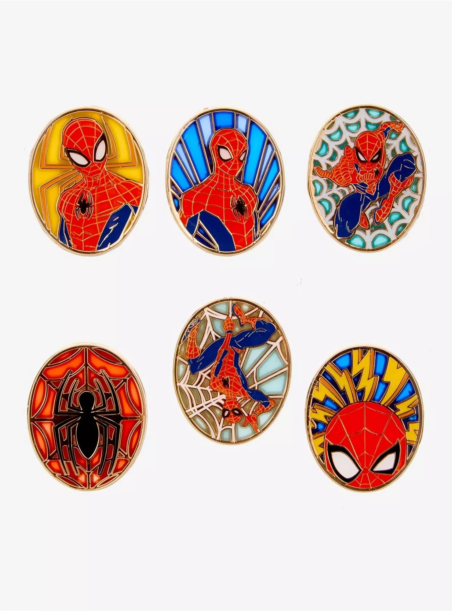 Funko Loungefly Marvel: Spider-Man Stained Glass Enamel Pin - 1 Of 6 to Collect 1