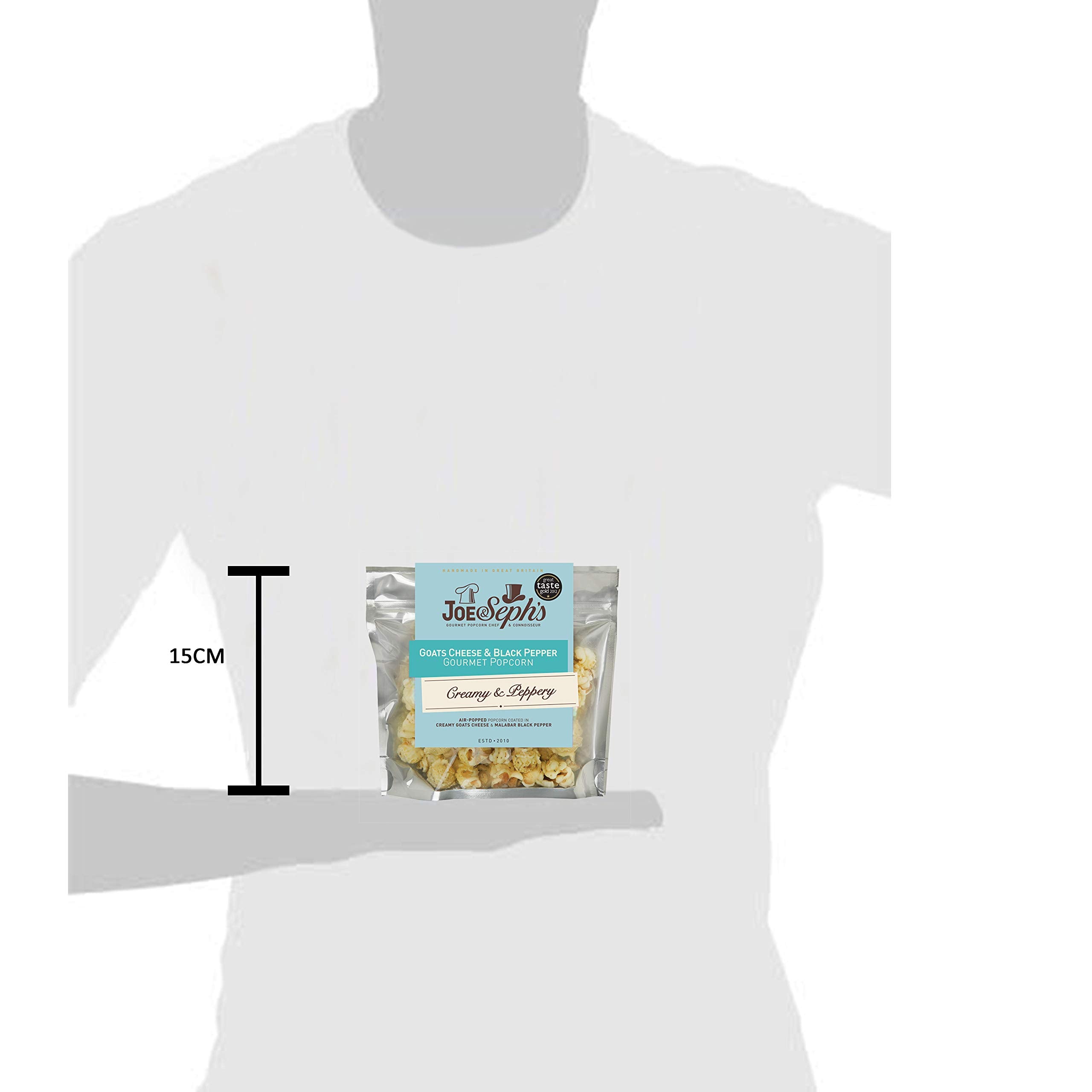Joe & Seph's Goats Cheese & Black Pepper Popcorn - 32g Bag 3