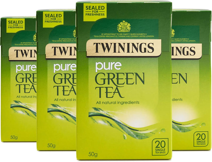 Twinings Pure Green Tea 80 Tea Bags (4 x 20 Tea Bags)