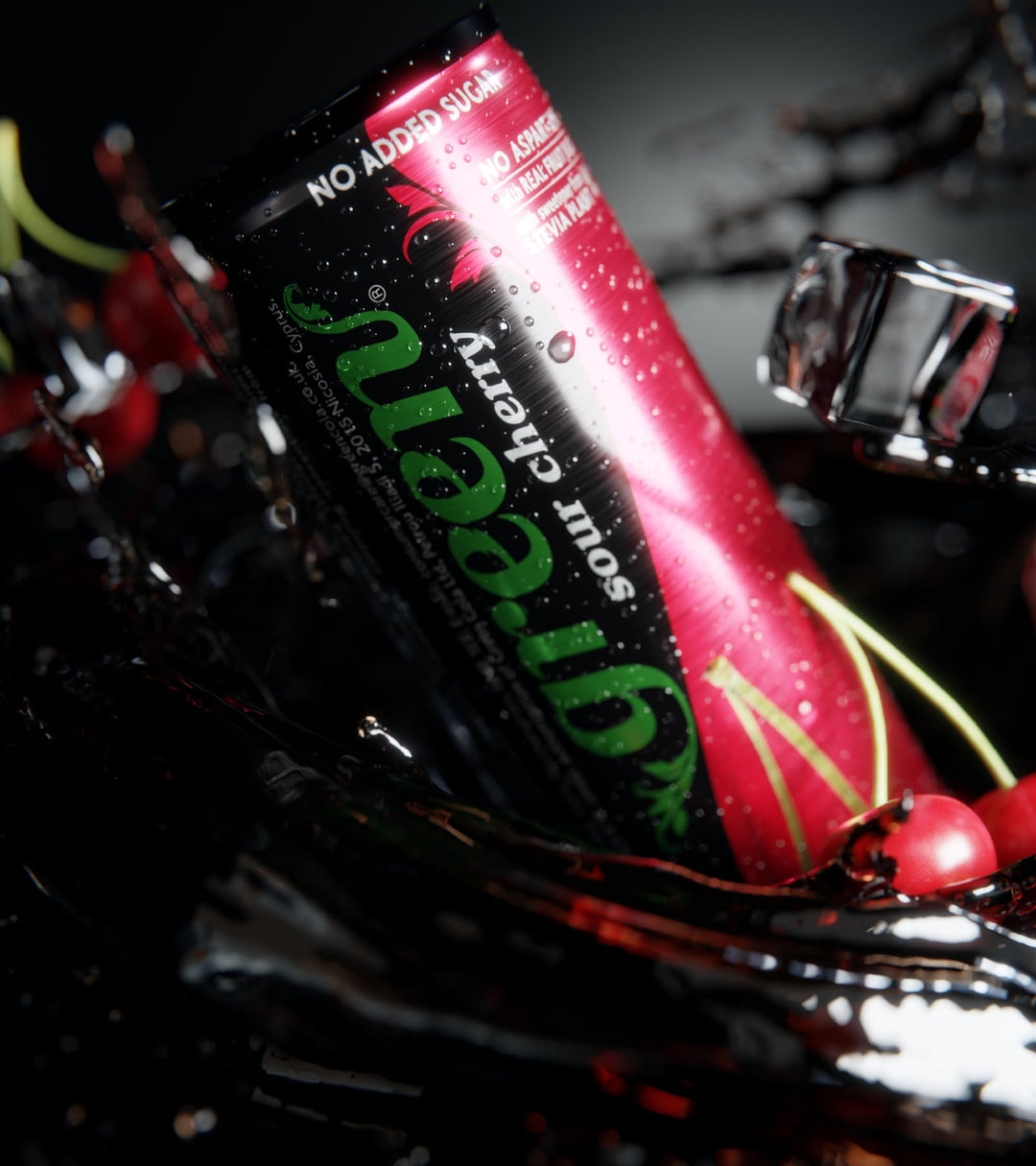 Green Cola - Sour Cherry Sparkling Drink (4 x 330ml)