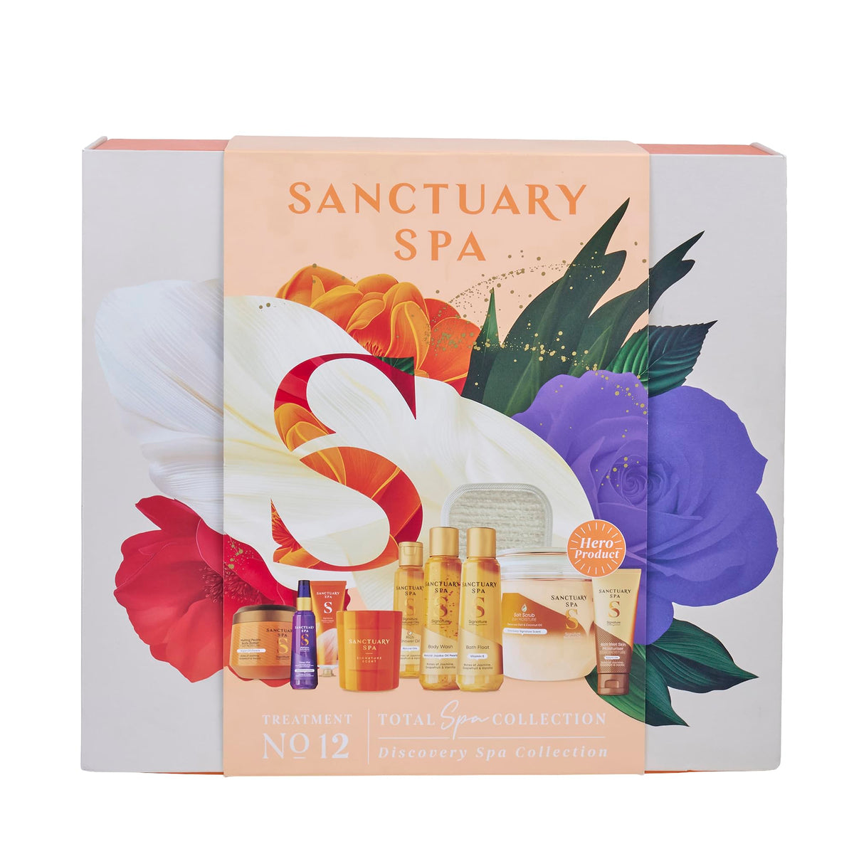 Sanctuary Spa Total Spa Collection Gift Set for Women - 10-Piece Bath & Body Set