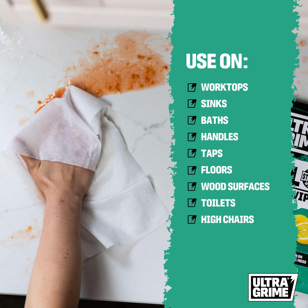 UltraGrime - Multi-Purpose Anti-Bacterial Cleaning Wipes 80-Pack