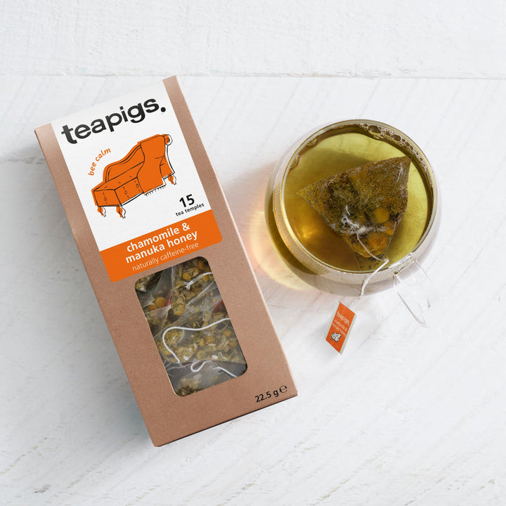 teapigs Chamomile & Manuka Honey Tea - Caffeine-Free Herbal Tea Bags