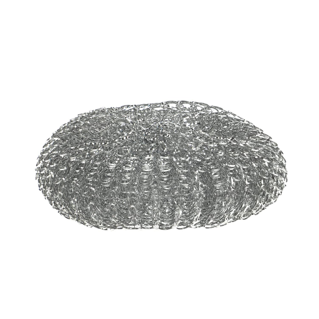 Sorbo Metal Pan Scourers 4 Pack - Metallic Steel Wool Pads for Tough Grease & Heavy-Duty Cleaning