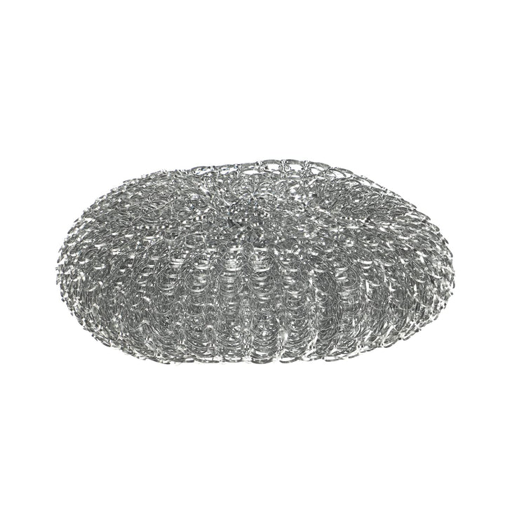Sorbo Metal Pan Scourers 4 Pack - Metallic Steel Wool Pads for Tough Grease & Heavy-Duty Cleaning