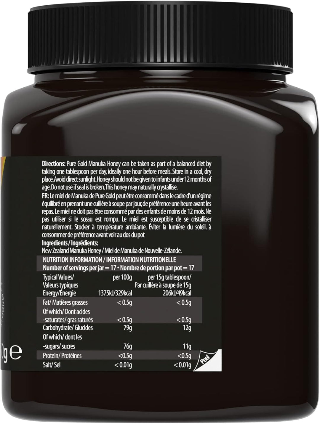 Pure Gold Manuka Honey 300+ MGO Certified 250g