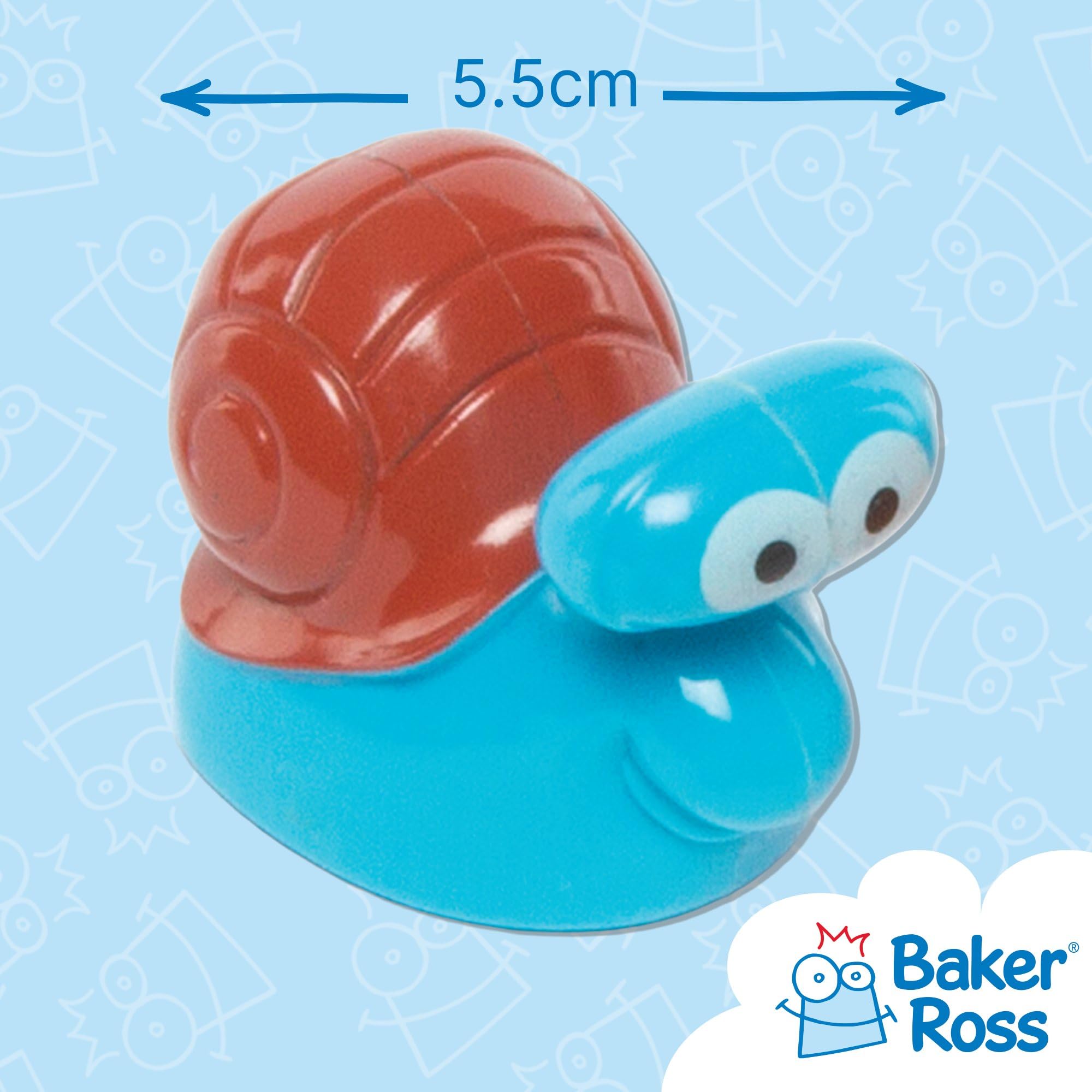 Baker Ross AG663 Kids Snail Pull Back Racers - Pack of 4 | Assorted Colors | Ages 3+ 3