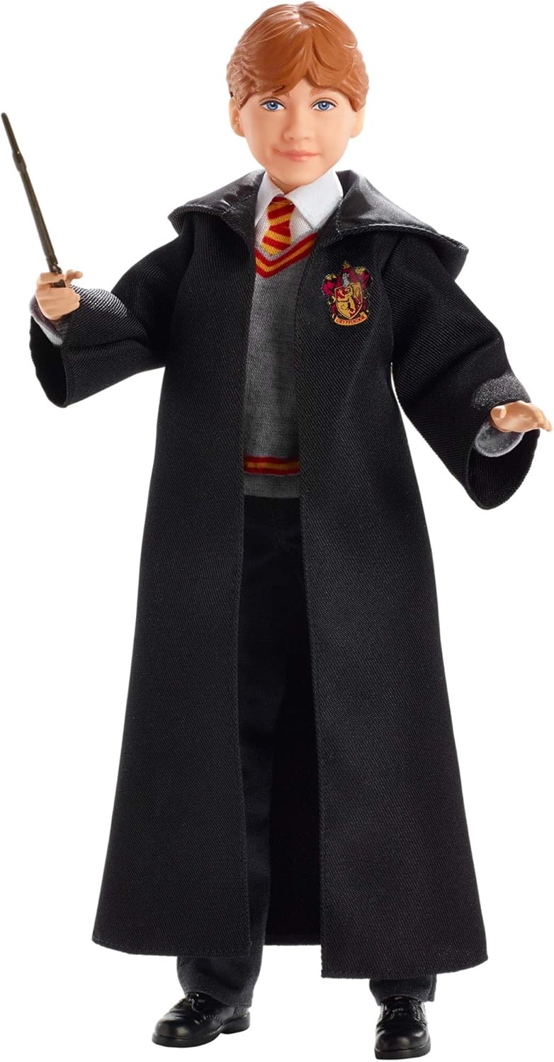 Ron Weasley Action Figure - Hogwarts Uniform with Gryffindor Robe & Wand - 6 Years and Up 1