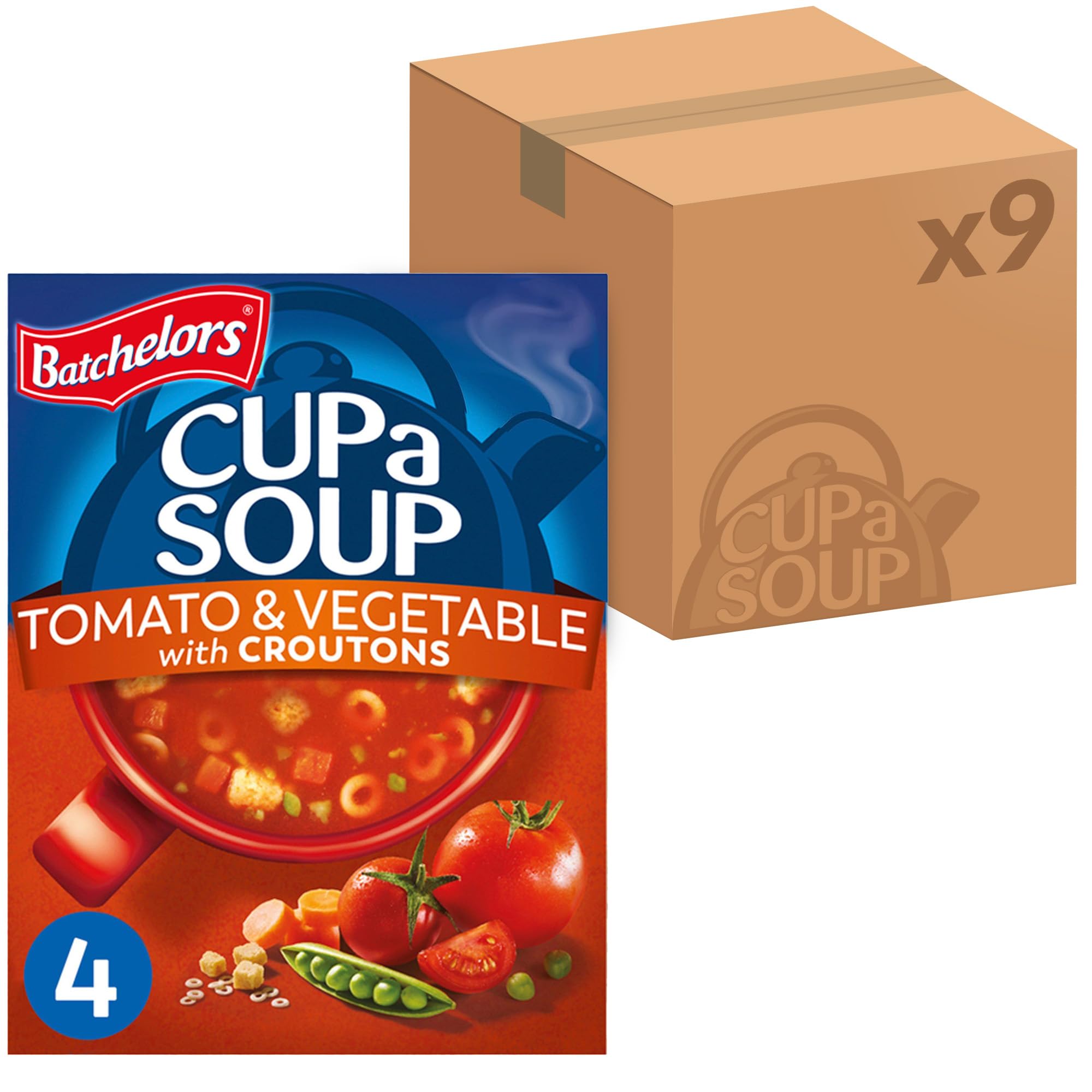 Batchelors Cup a Soup Tomato & Vegetable Instant Soup Sachets, 104 g Box