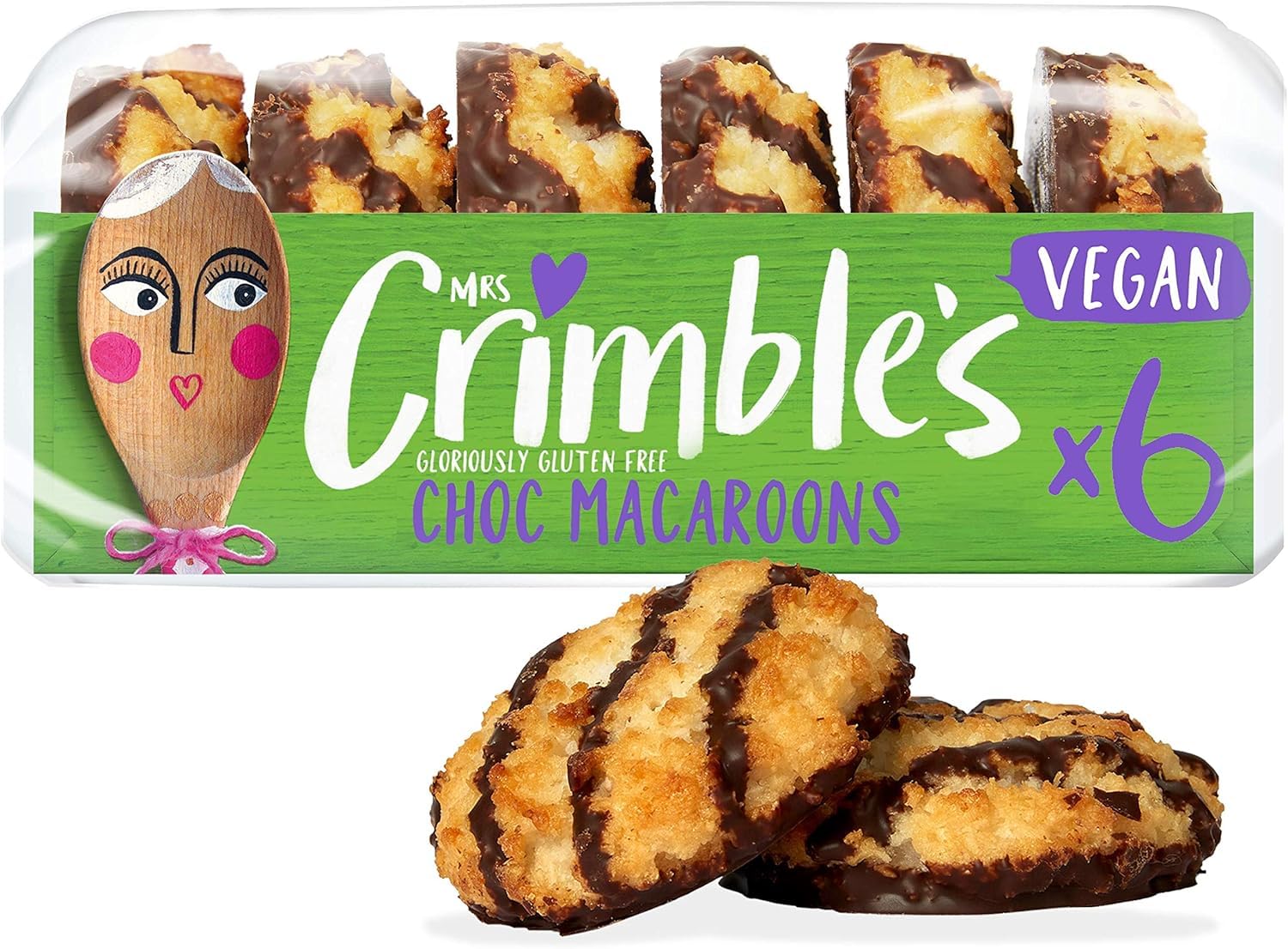 Mrs Crimble's glutenfreie, vegane Kokosmakronen mit Schokoladenüberzug – 190 g 8