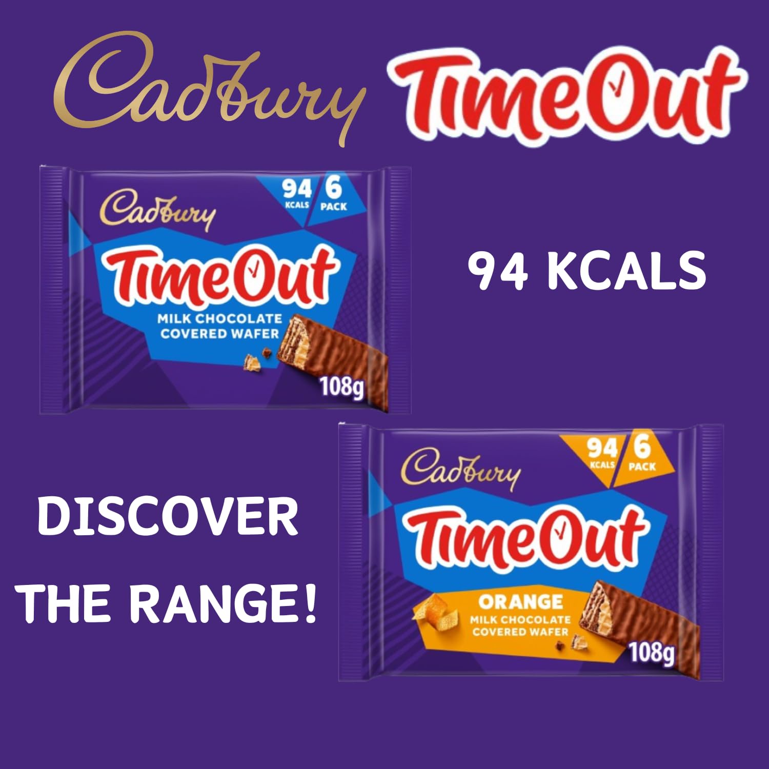Cadbury Timeout Milk Chocolate Covered Wafer Bars, 6-Pack Crispy Snack with Smooth Milk Chocolate Coating 5