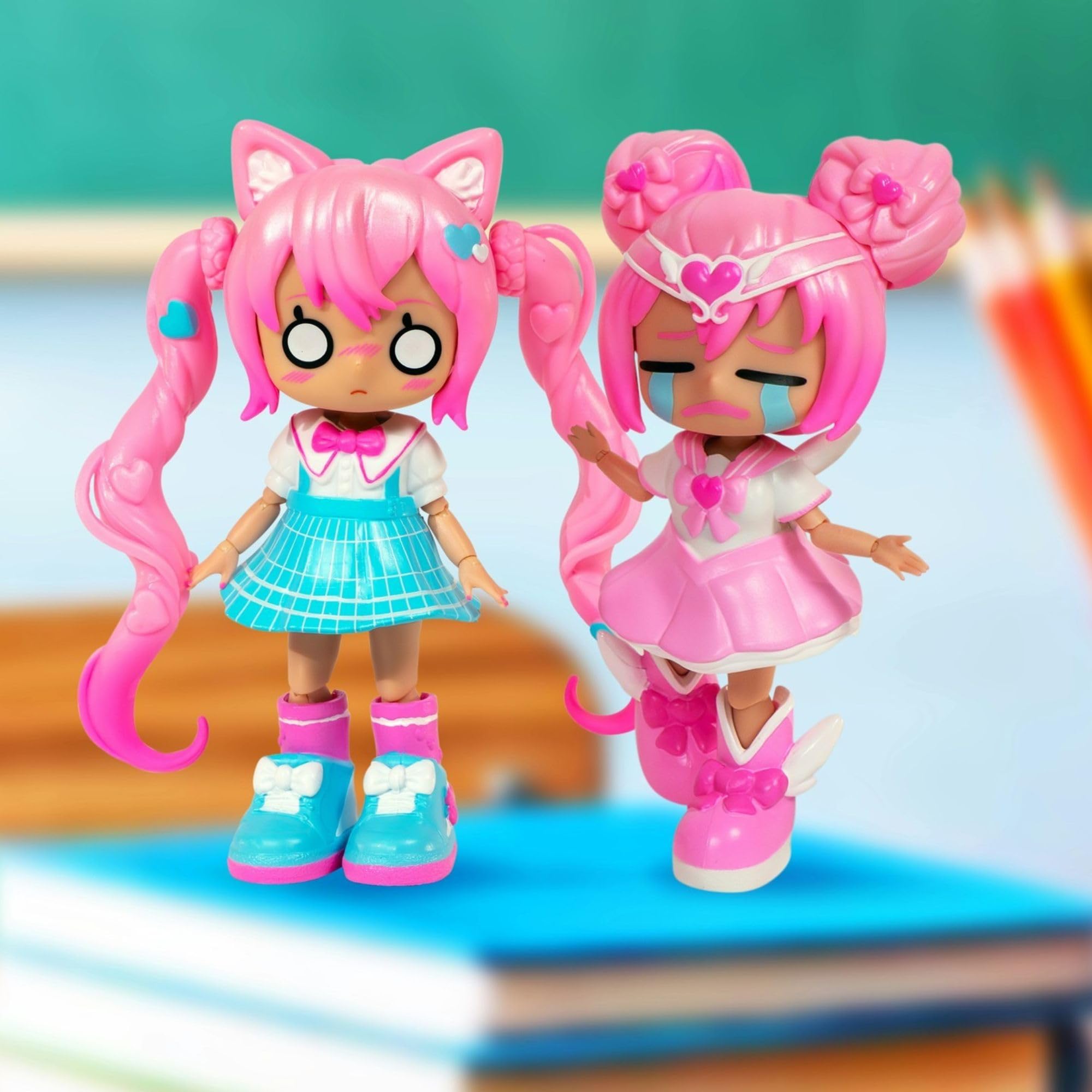Animakii Fashion Dolls - Customisable Magical Girl & School Girl Style 5"