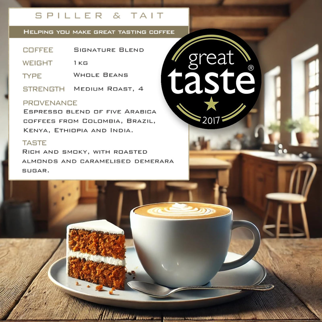 Spiller & Tait Signature Blend - Award-Winning Whole Bean Coffee 1kg