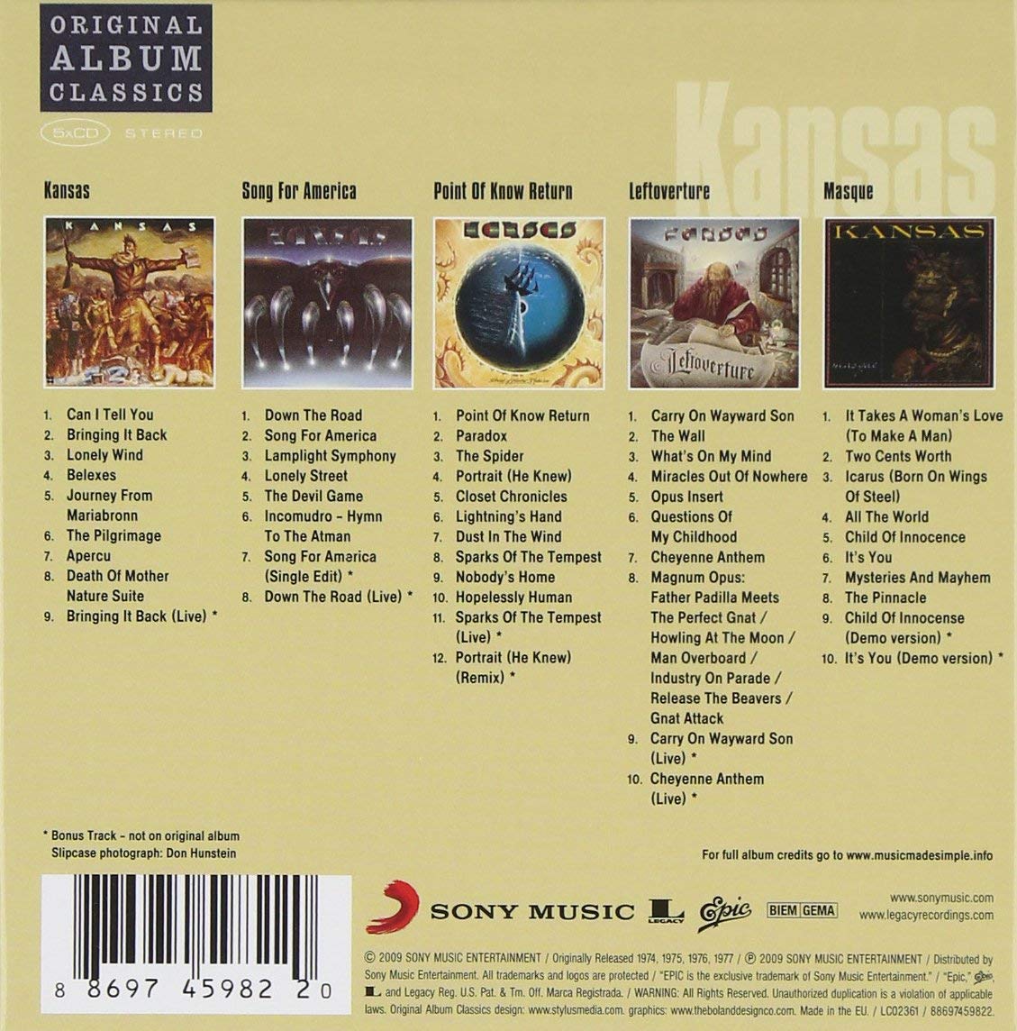 Kansas - Original Album Classics CD Box Set 3