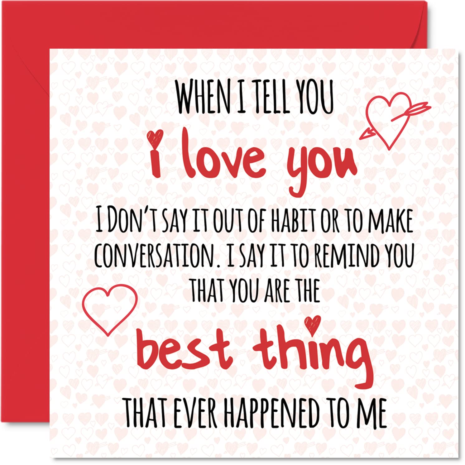 Stuff4 Loving Message Anniversary/Valentine's Day Card for Him or Her | 145mm x 145mm