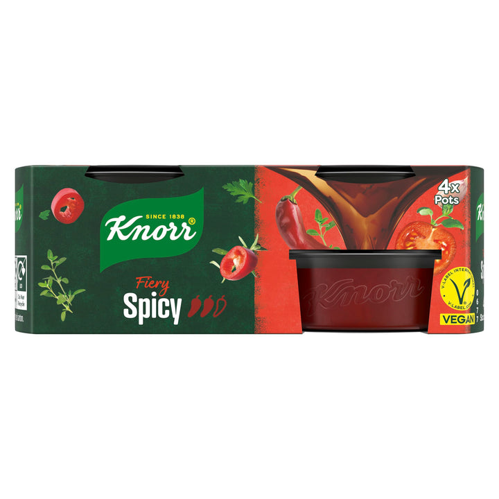 Knorr Hairy Bikers Spicy Stock Pot - Pack of 4 Vegan & Gluten-Free Stock Pots