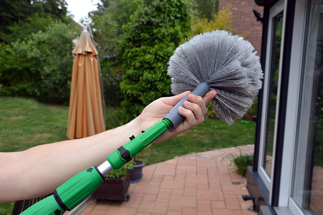 Unger StarDuster Cobweb Brush - Grey Dome-Shaped Duster for Walls, Corners & Ceilings