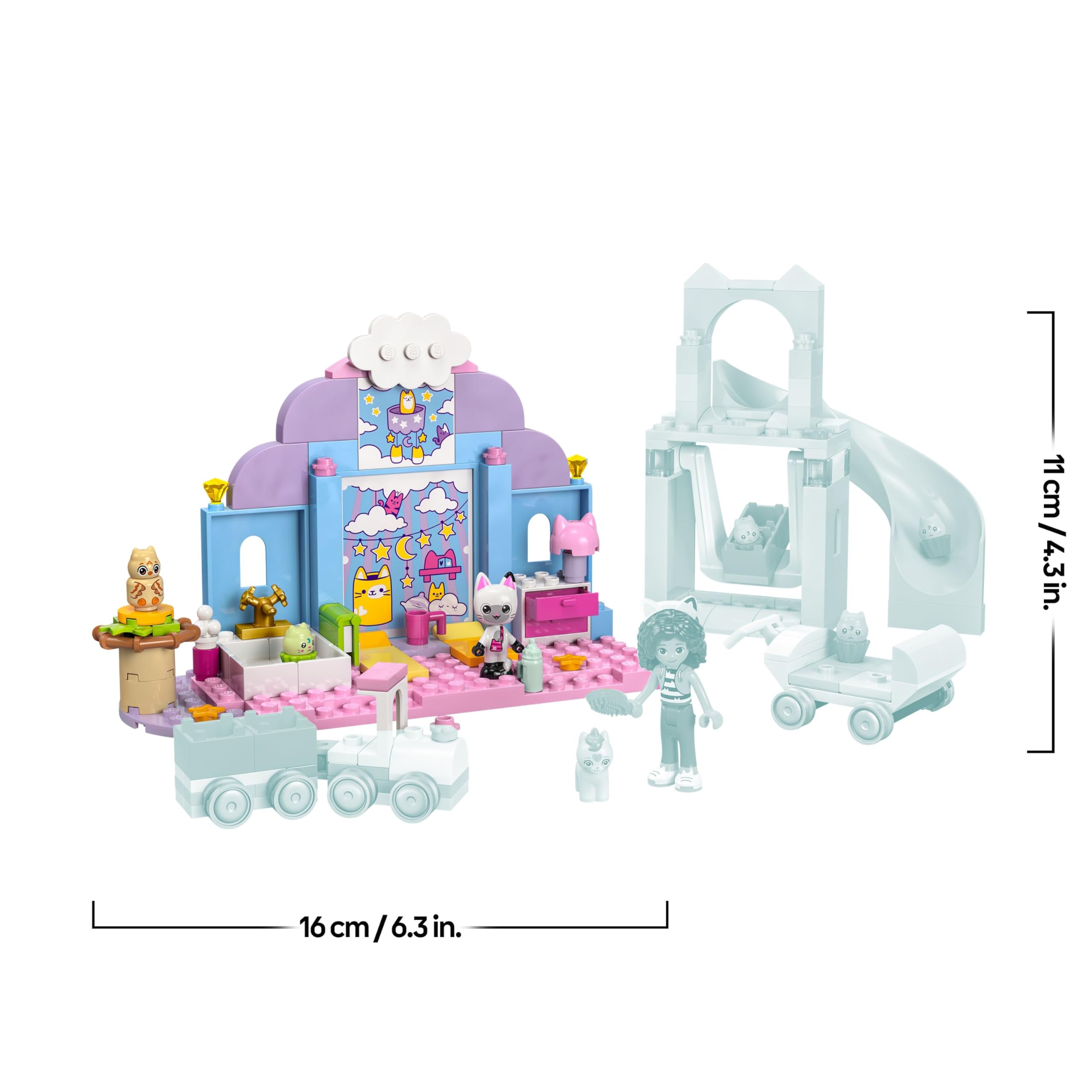 LEGO Gabby’s Dollhouse Gabby’s Kitty Care Ear Slide Playset - Building Toy for Kids 4+ 3
