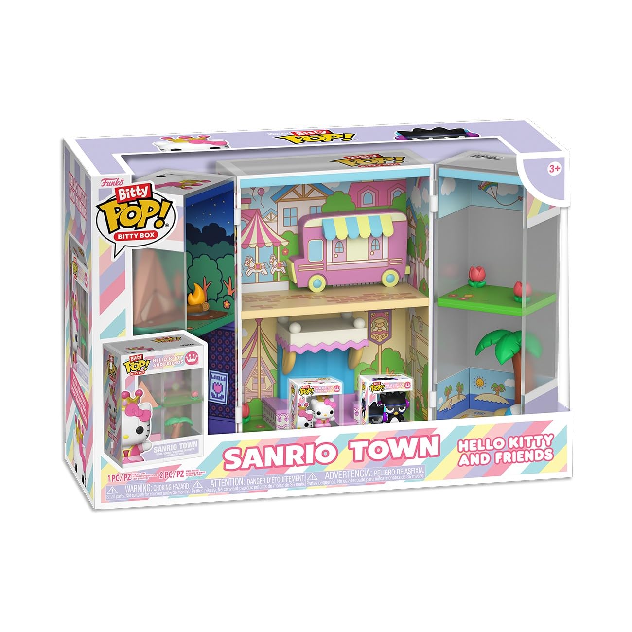 Funko Bitty Boxes: Hello Kitty - Sanrio Town Chibi Figure Set | 2 Bitty Pop! Figures